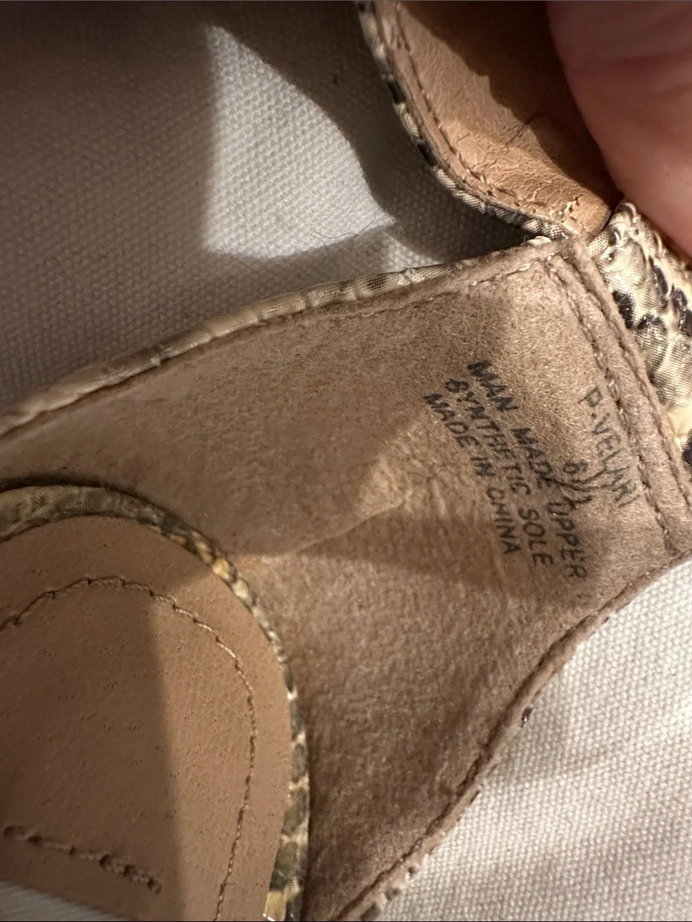 Steve Madden Beige Snake-Print Wedge Sandals